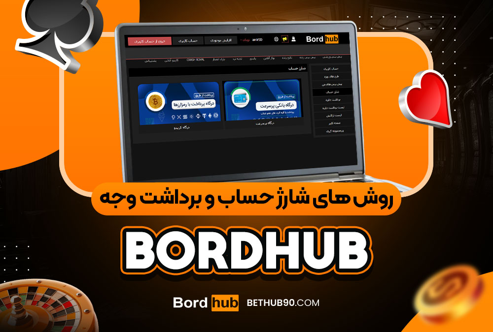 روش‌ های شارژ حساب و برداشت وجهbordhub